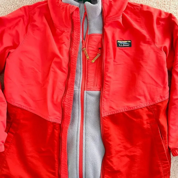 L.L. Bean Kid's Mountain Classic 3-in-1, Color Block Jacket Size 14-16 - Picture 2 of 10